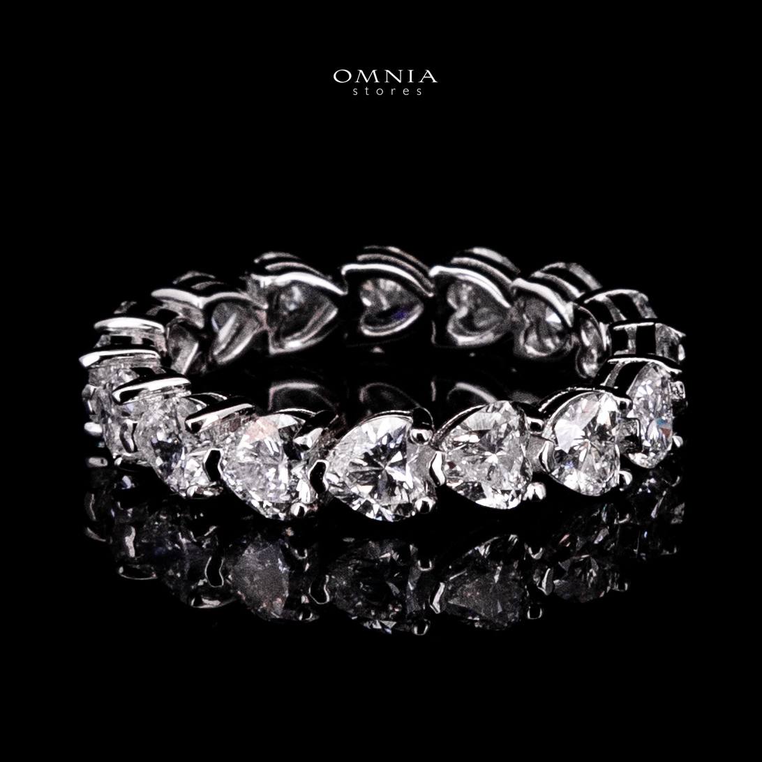 Omnia Saba White Silver Ring 925 Silver in High Quality Lab Grown Stones - Image 6