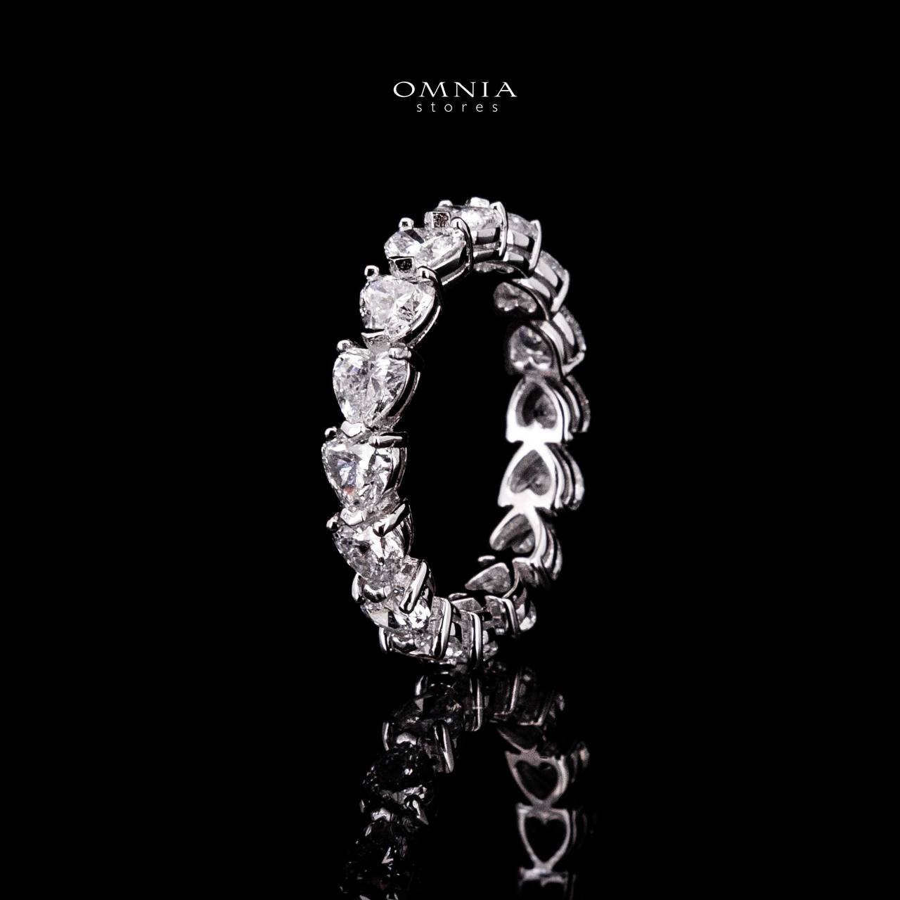 Omnia Saba White Silver Ring 925 Silver in High Quality Lab Grown Stones - Image 5