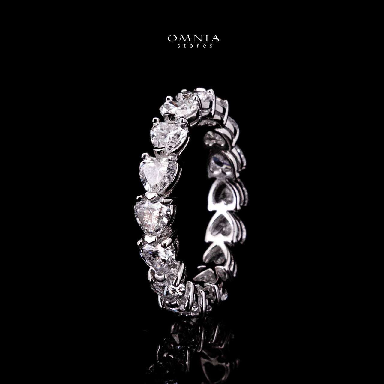 Omnia Saba White Silver Ring 925 Silver in High Quality Lab Grown Stones - Image 3