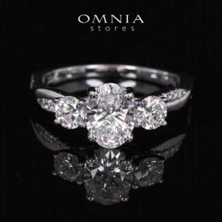 Jamyla Lab Grown With IGI Certifited D VS1 Round Brilliabt White Ring In 925 Silver 1.00ct