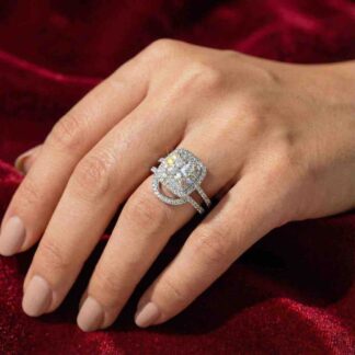 Siham Lab Grown With IGI Certifited D VS 1 White Ring in 925 Silver 1.50ct