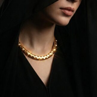 Omnia Aleeza Rose Gold Necklace In 925 Silver With High Quality Lab Crafted Stones