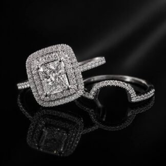 Siham Lab Grown With IGI Certified D VS 1 White Ring  in 925 Silver 1.50ct