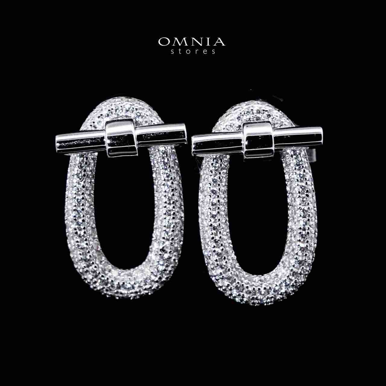 Omnia Najwa White Earrings With High Quality Certified Lab Crafted Stones In 925 Silver - Image 2