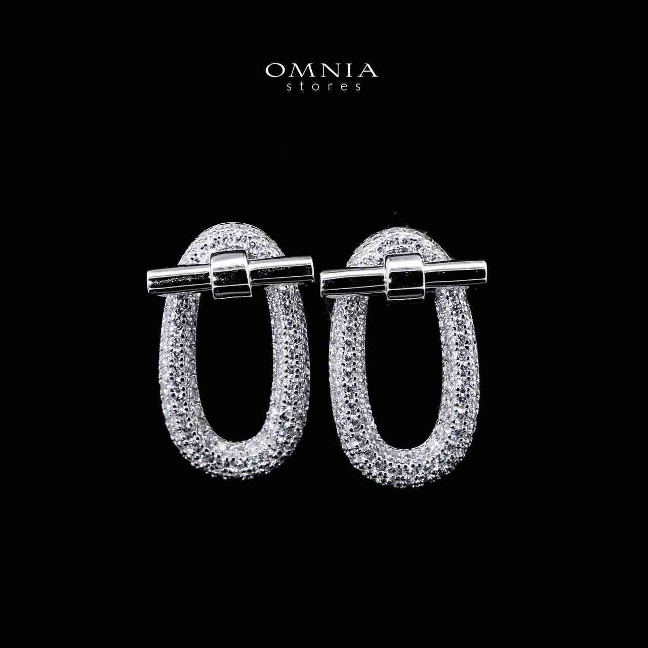 Omnia Najwa White Earrings With High Quality Certified Lab Crafted Stones In 925 Silver