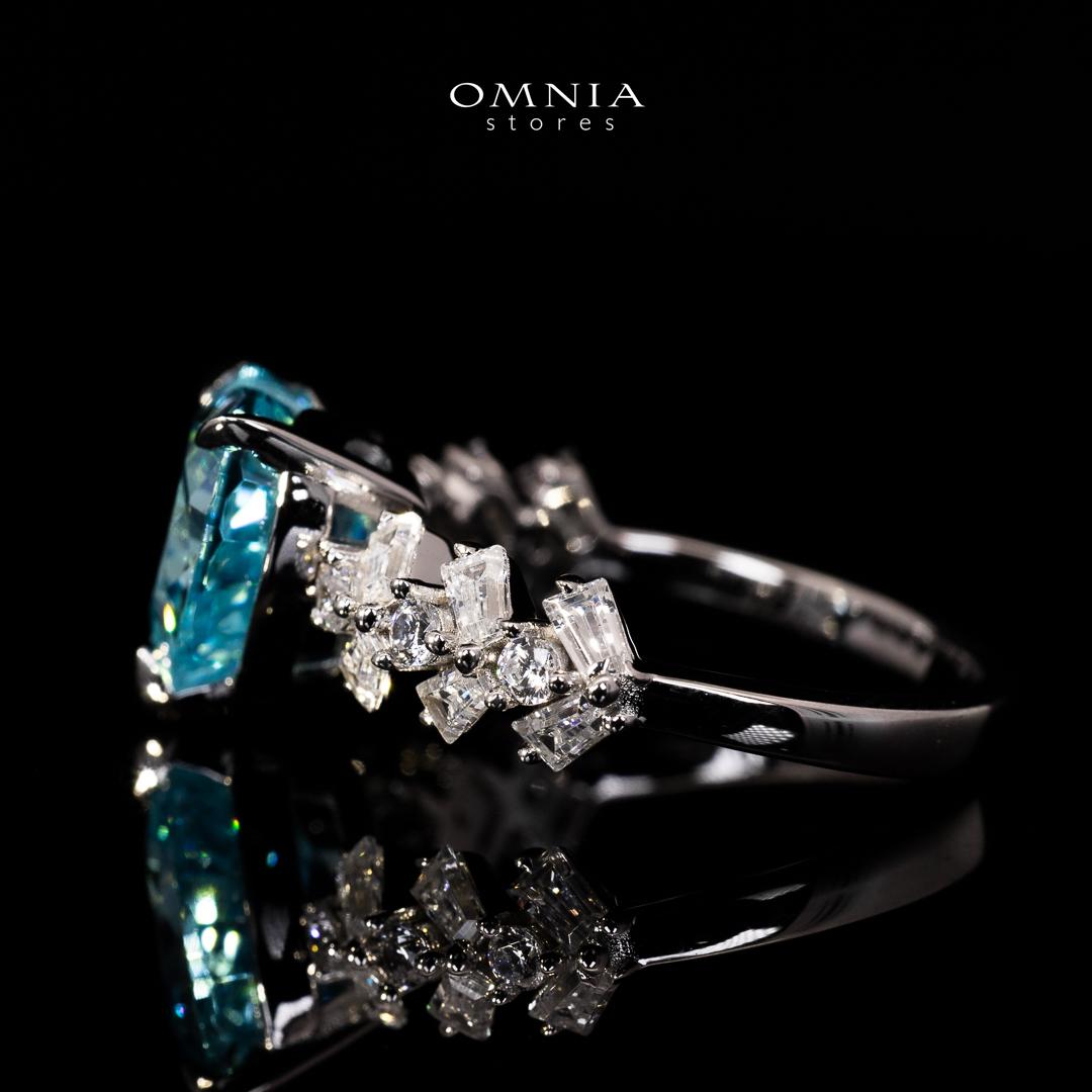 Omnia Saby Heart Sky Blue Heart Ring With High Quality Certified Lab Crafted Stones In 925 Silver - Image 3