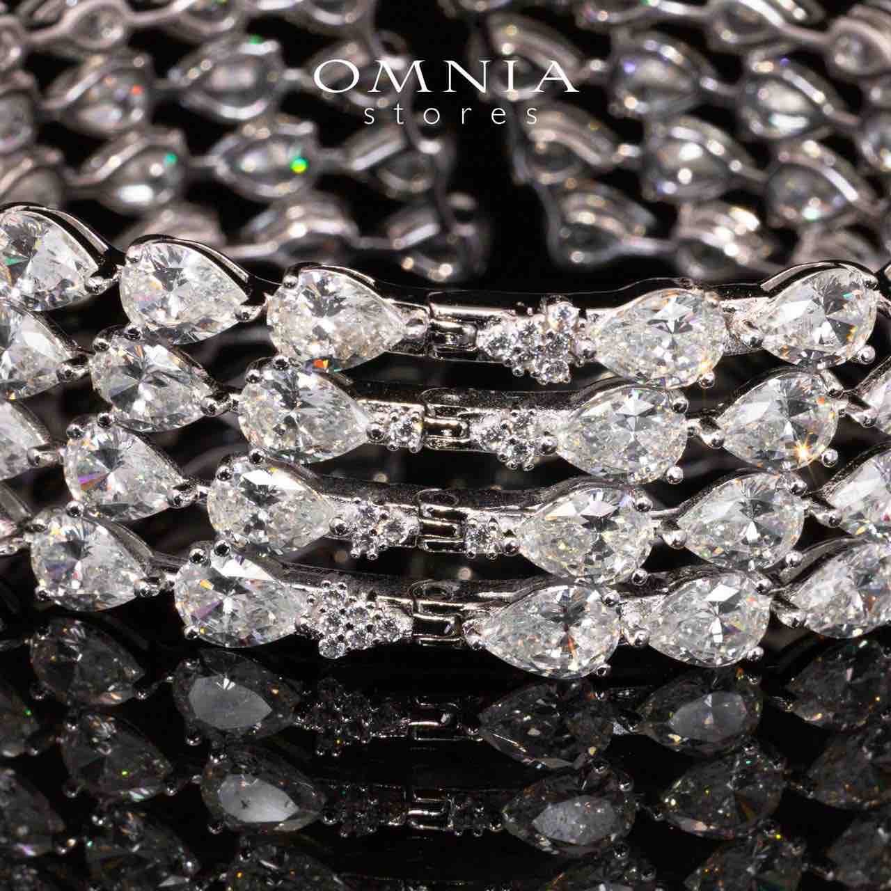 Omnia Siya White Bracelet With High Quality Simulated Diamonds In 925 Silver - Image 3