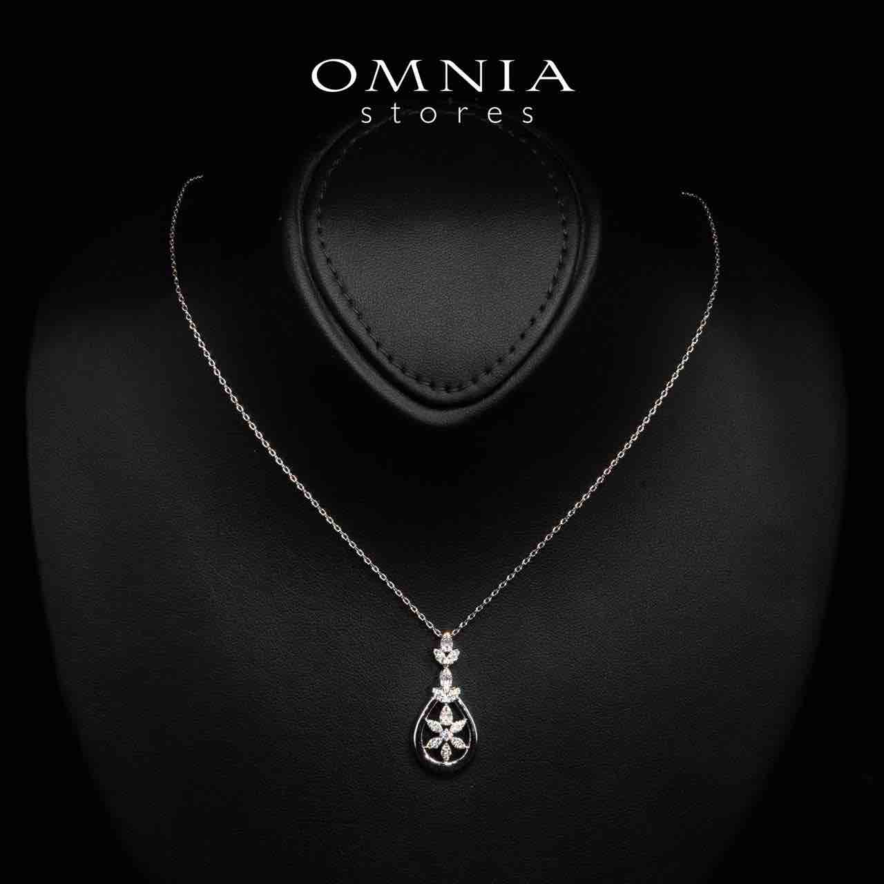 Omnia Erica White Necklace, Earrings and Ring Set in High Quality Rhodium Plated Zircon Stones - Image 2