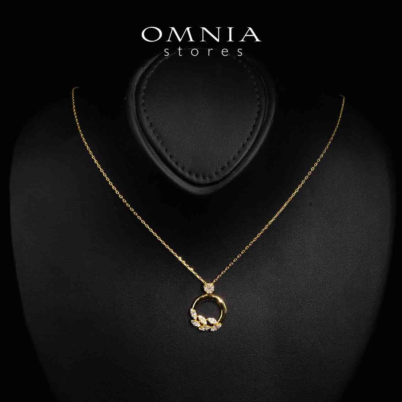 Omnia Rubi Gold White Necklace, Earrings and Ring Set in High Quality Rhodium Plated Zircon Stones - Image 2