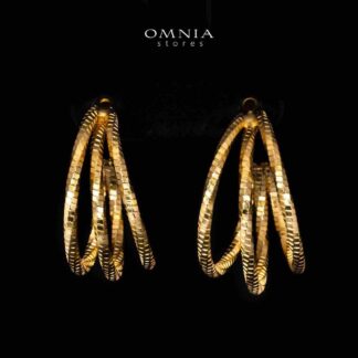 Omnia Zulay Gold Earrings In 925 High Quality Silver