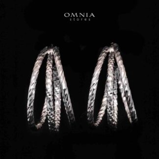Omnia Amylah White Earrings In 925 High Quality Silver