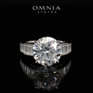 Omnia Heidy Ring With Certified High Quality Lab Crafted Stones In 925 Silver 6ct