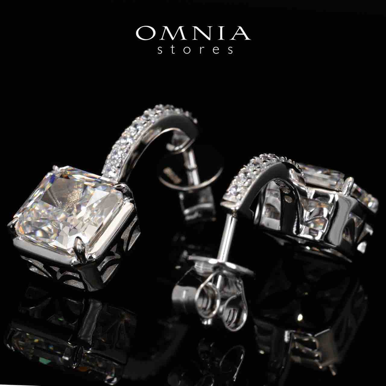 Omnia Tahila White Drop Earrings With Certified High Quality Lab Crafted Stones In 925 Silver 10.0ct - Image 4