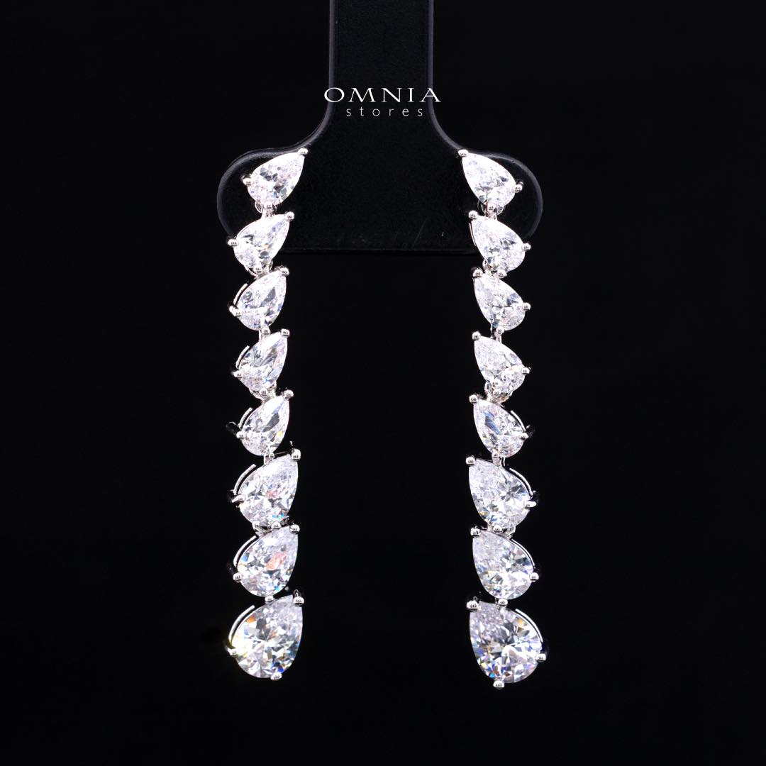 Omnia Ailyn Luxury White Choker Bridal Full Set in High Quality Zircon Stone Rhodium Plated - Image 5