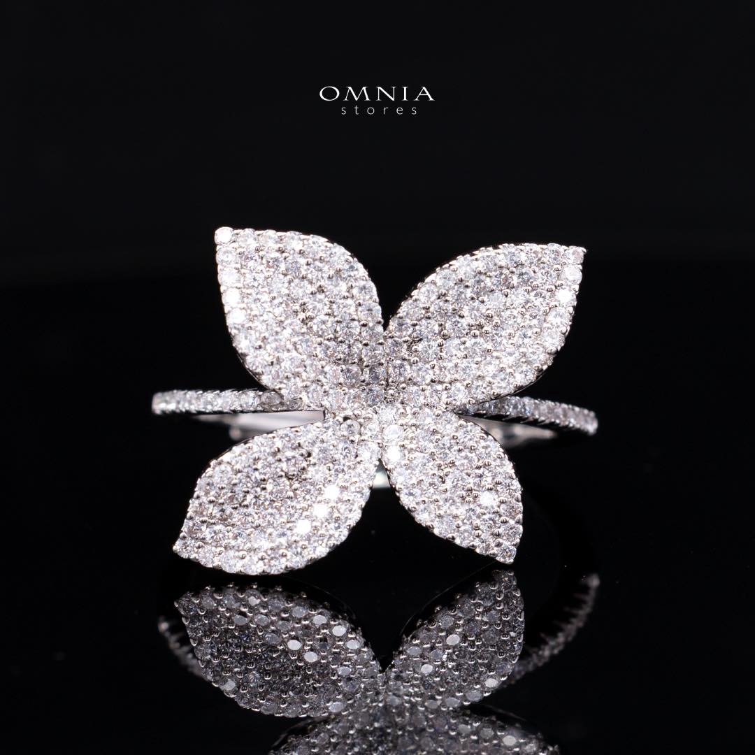 Omnia Laura White Luxury Bridal Full Set in High Quality Rhodium Plated Zircon Stones - Image 4