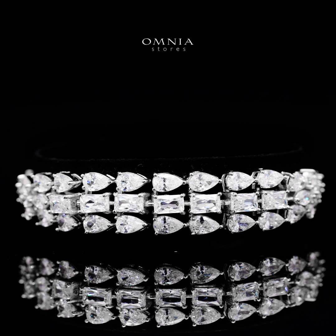 Omnia Carina White Luxury Bridal Full Set in High Quality Rhodium Plated Zircon Stones - Image 3