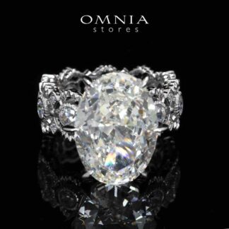 Omnia Tamia White High Quality Certified Lab Crafted Ring In 925 Silver