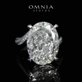 Omnia Noella White High Quality Certified Lab Crafted Ring In 925 Silver D44.2ct