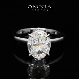 Maeva 5.02ct White Ring With Lab Crafted Stones In 925 Silver