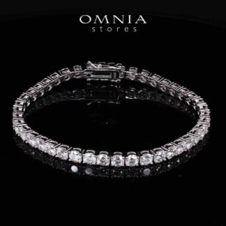 Keila 4.0mm White Moissanite Stone GRA Certifited Tennis Bracelet in 925 Silver