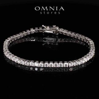 Keila 3.0mm White Moissanite Stone GRA Certifited Tennis Bracelet in 925 Silver