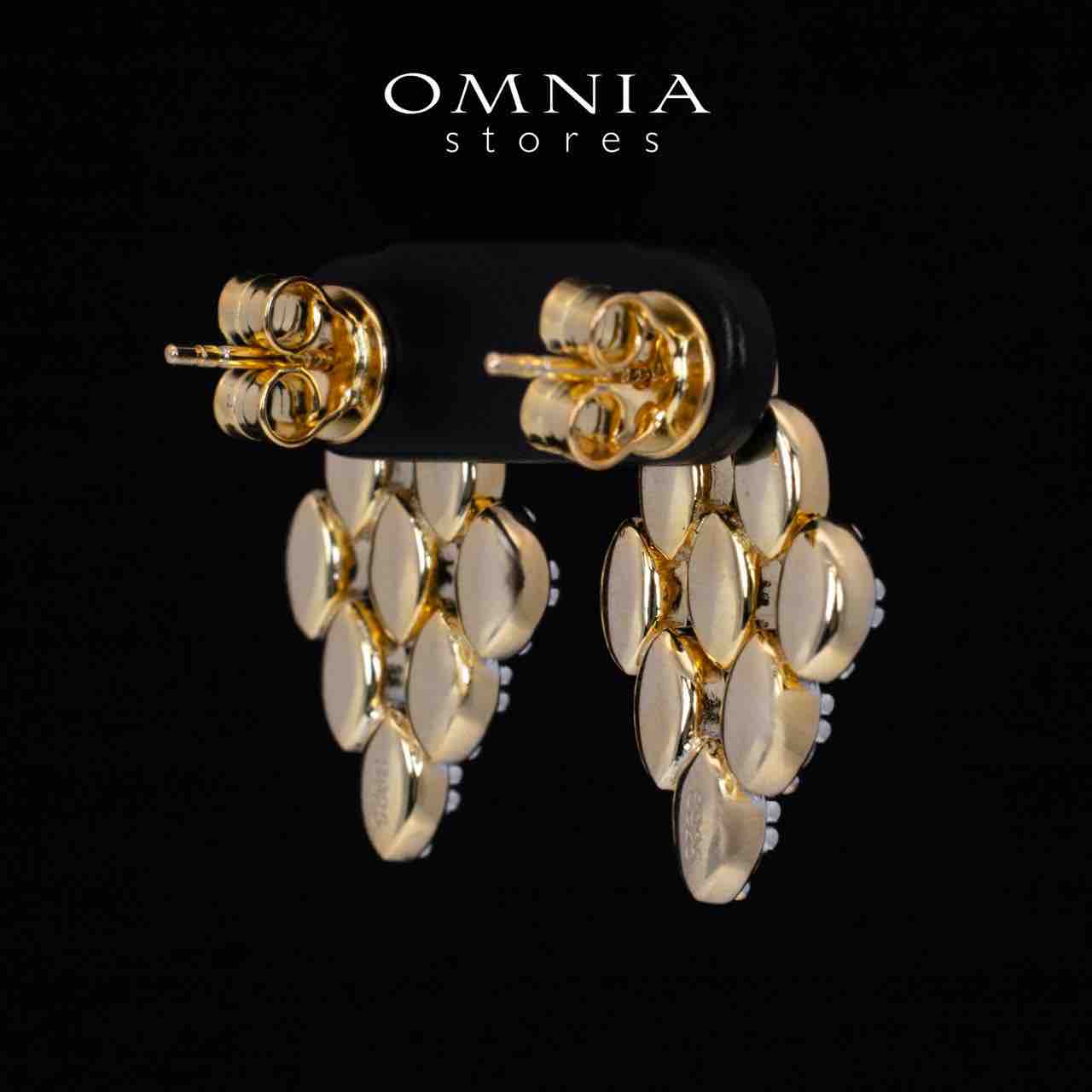Farra Gold Earring With High Quality Simulated Diamonds in 925 Silver - Image 4
