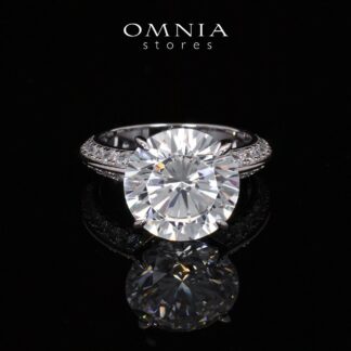 Kyra White Round Cut Certified Lab Crafted Ring With High Quality 925 Silver