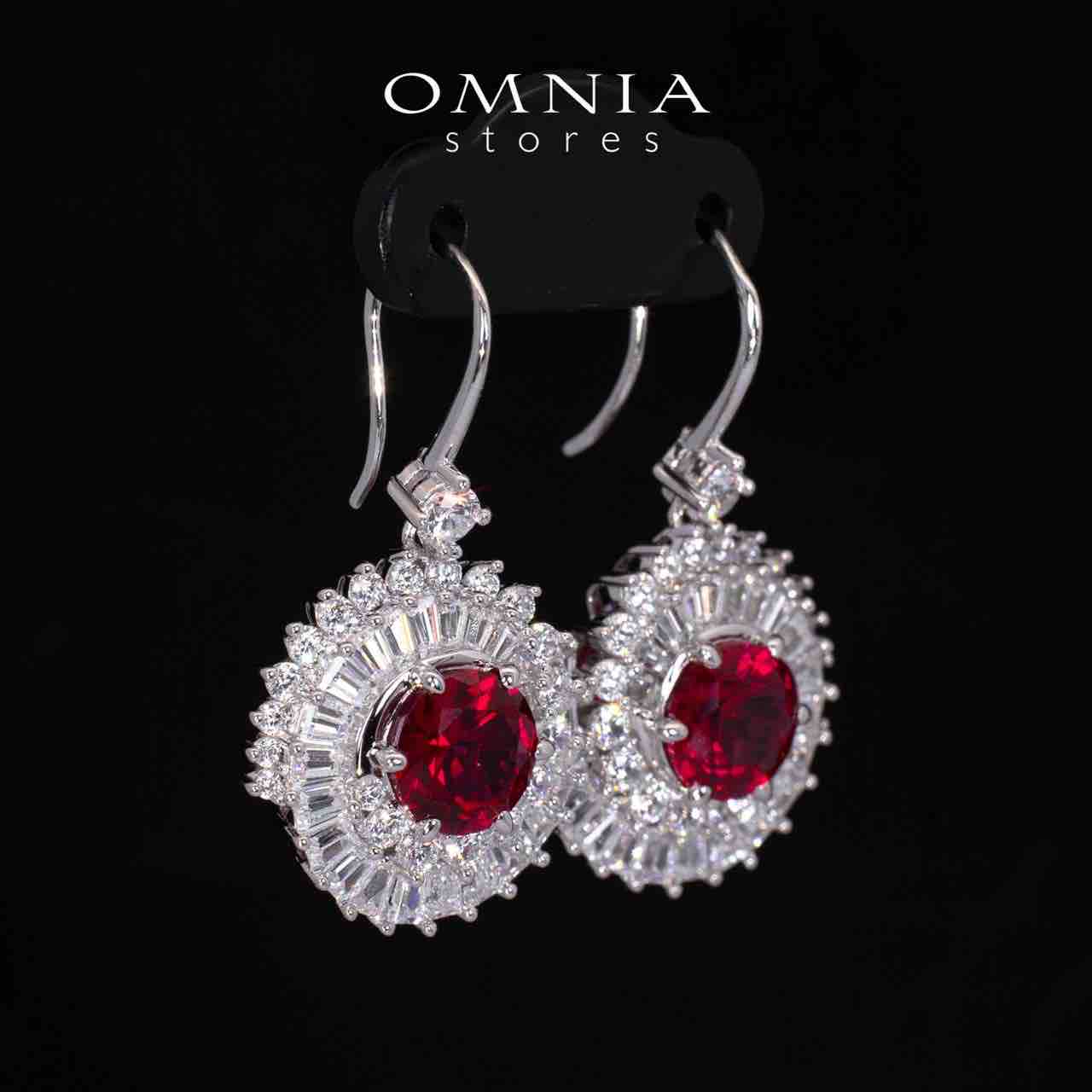 Martha Red Certified Lab Crafted Drop Earrings With High Quality 925 Silver - Image 2