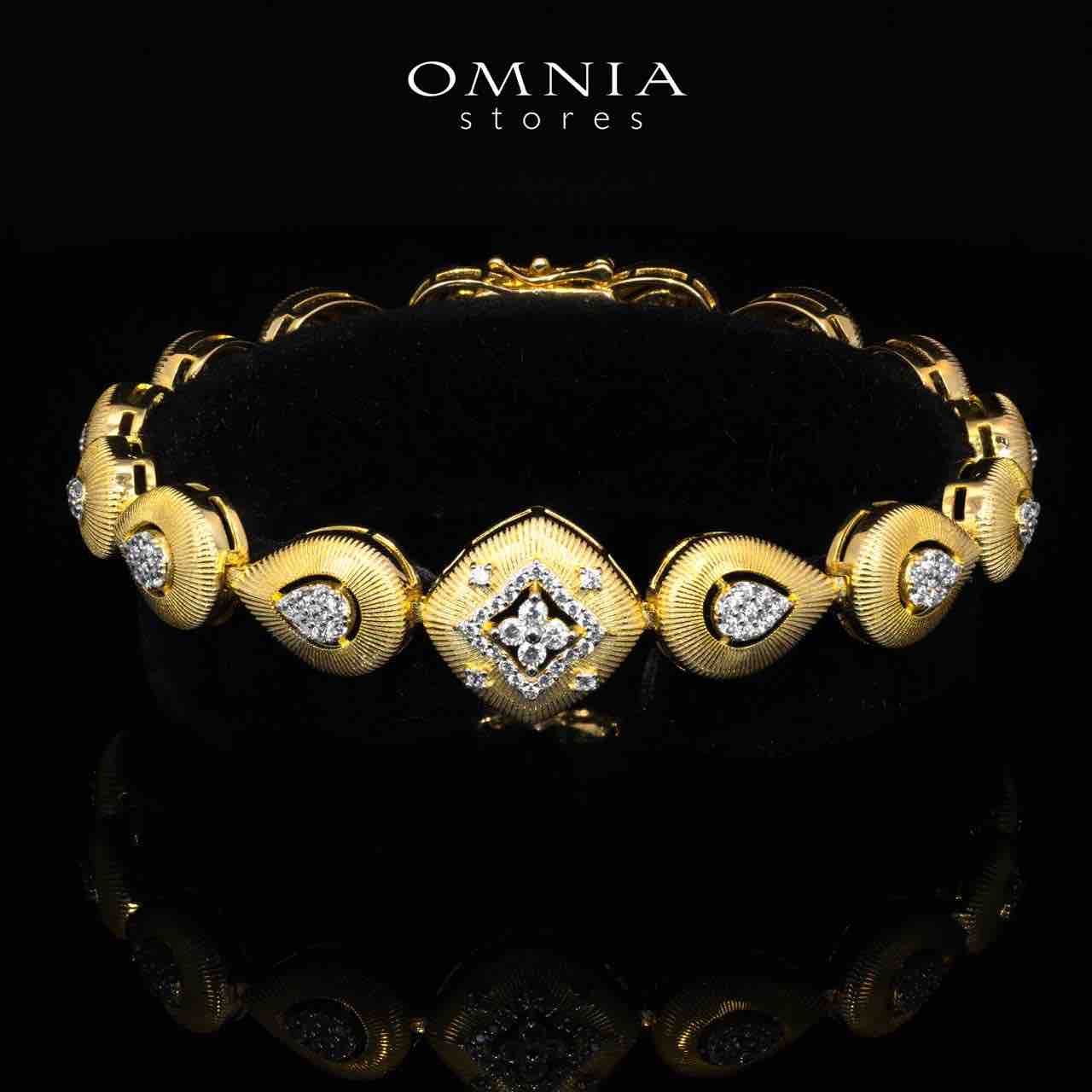 Natalia Gold Plated Luxury Bridal Full Set in 925 Silver High Quality Simulated Diamonds - Image 5