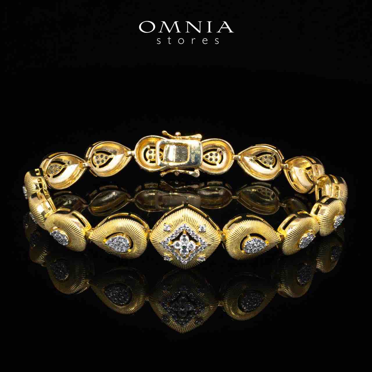 Natalia Gold Plated Luxury Bridal Full Set in 925 Silver High Quality Simulated Diamonds - Image 4