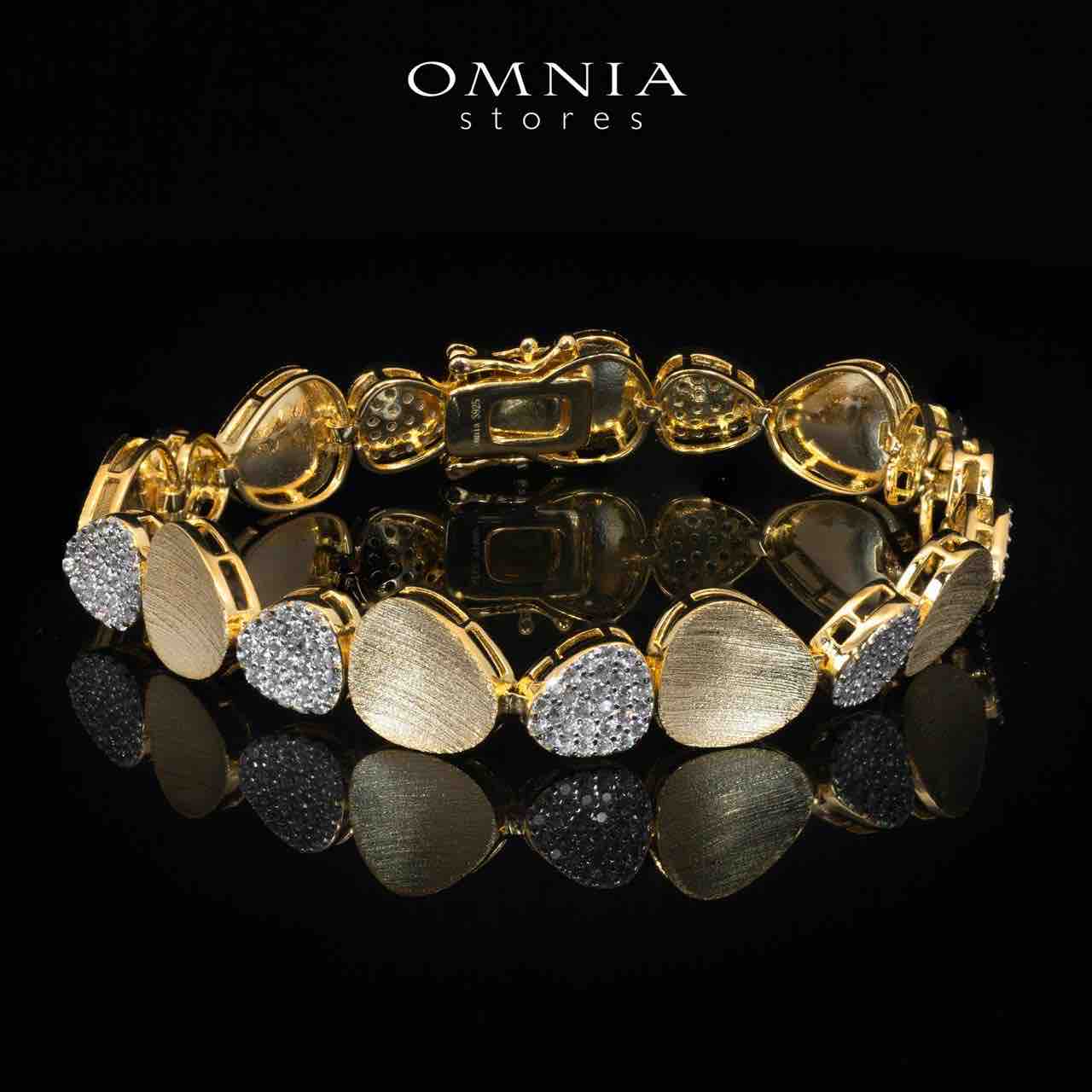 Milani Gold Plated Luxury Bridal Full Set in 925 Silver High Quality Simulated Diamonds - Image 3