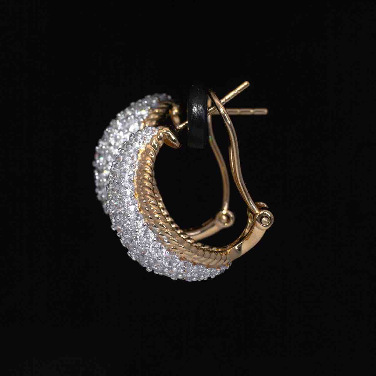 Chelsea Goldend Clip Earrings in 925 Silver Accessories High Quality Simulated Diamonds - Image 4