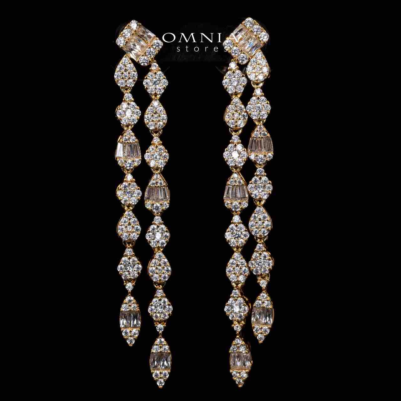 Arwen Gold Luxury Bridal Full Set with High-Quality Simulated Diamonds Rhodium Plated - Image 5