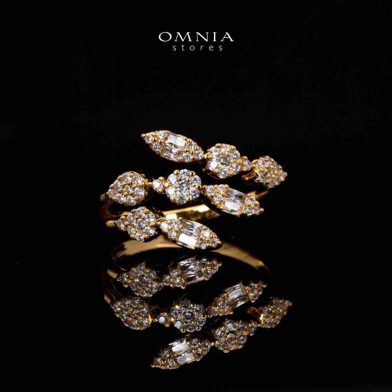 Arwen Gold Luxury Bridal Full Set with High-Quality Simulated Diamonds Rhodium Plated - Image 4