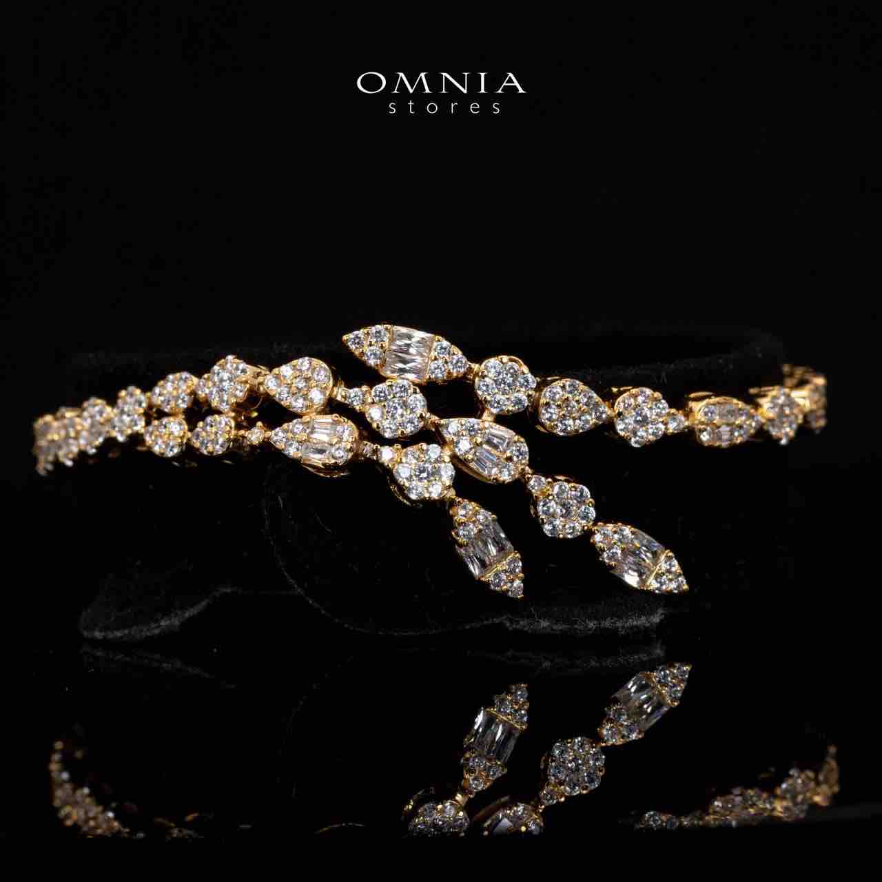 Arwen Gold Luxury Bridal Full Set with High-Quality Simulated Diamonds Rhodium Plated - Image 3