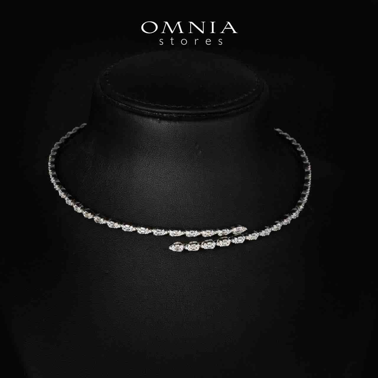 Elanie White Bridal Choker Full Set in 925 Silver High Quality Simulated Diamonds - Image 2