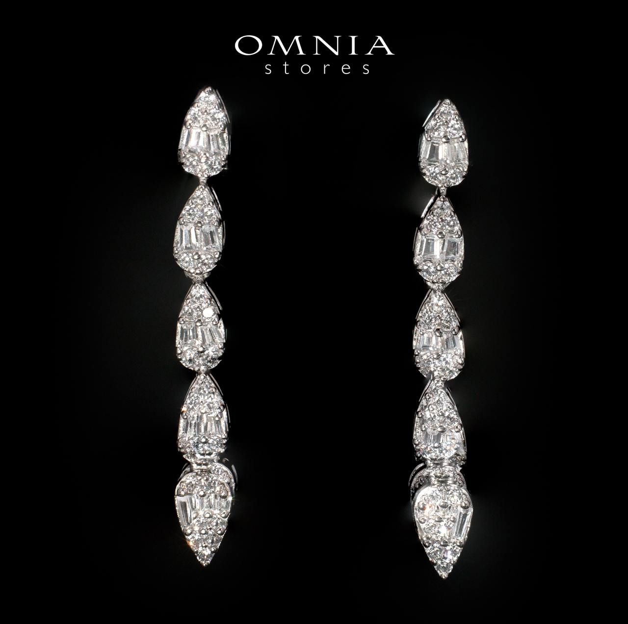 Elanie White Bridal Choker Full Set in 925 Silver High Quality Simulated Diamonds - Image 3