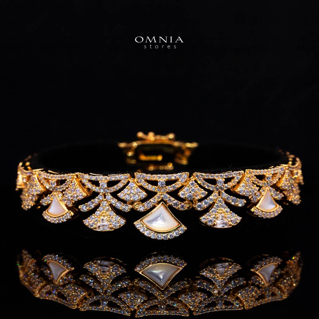 Bita Gold Luxury Bridal Full Set in High Quality Zircon Stone in Rhodium Plated - Image 3
