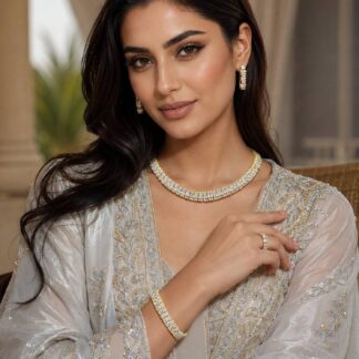 Melanie Gold Plated Luxury Bridal Full Set in 925 Silver High Quality Simulated Diamonds