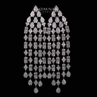 Melany White Drop Earrings in 925 Silver With High Quality Simulated Diamonds