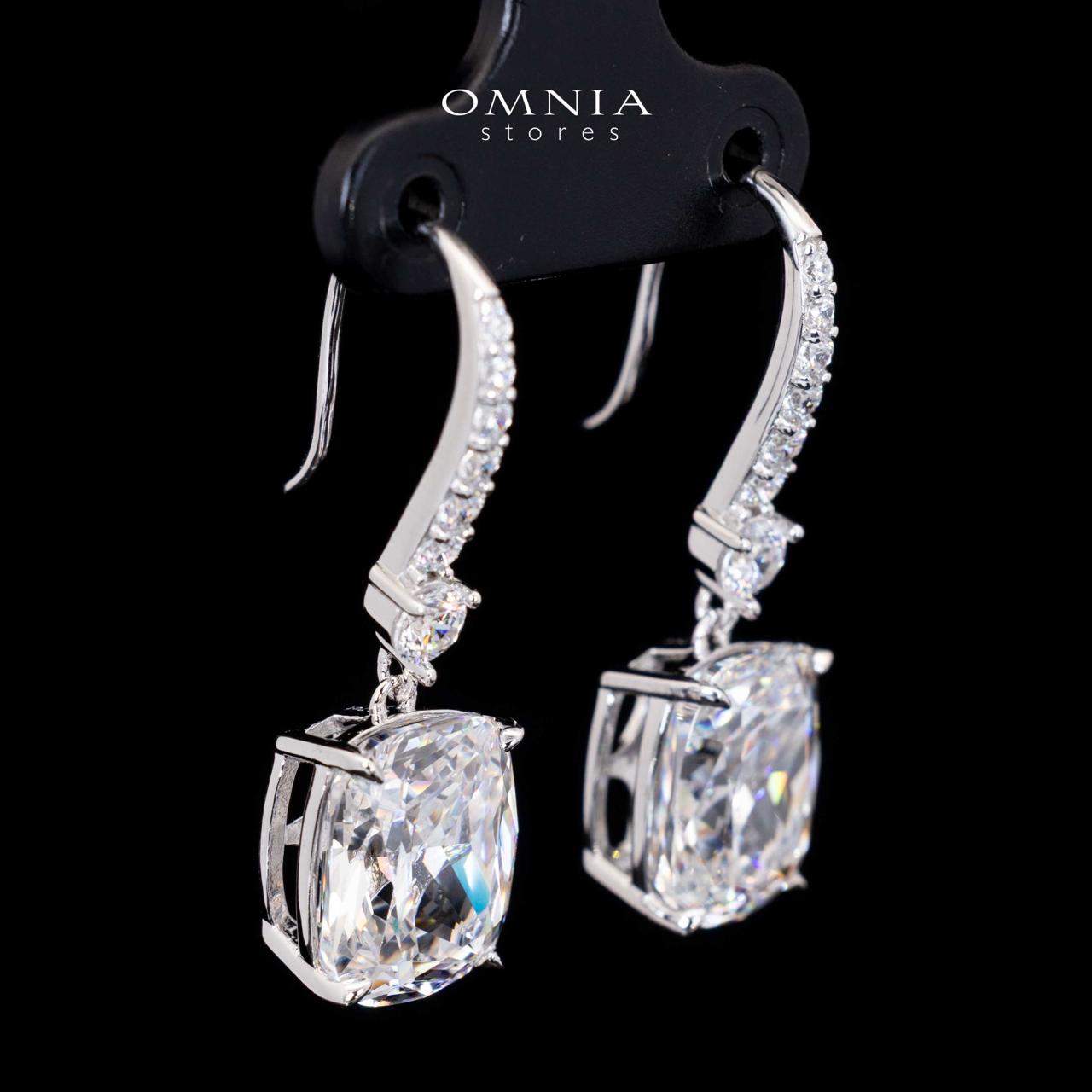 Lilia Cushion Cut Drop Earrings With Certified High Quality Premium Stones in 925 Silver - Image 4