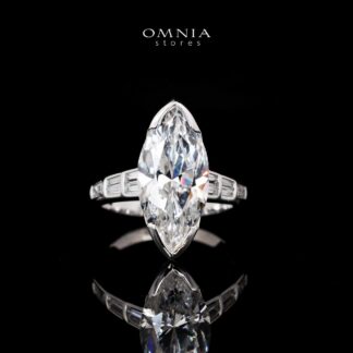 Judith Marquise Cut Ring With Certified High Quality Premium Stones in 925 Silver