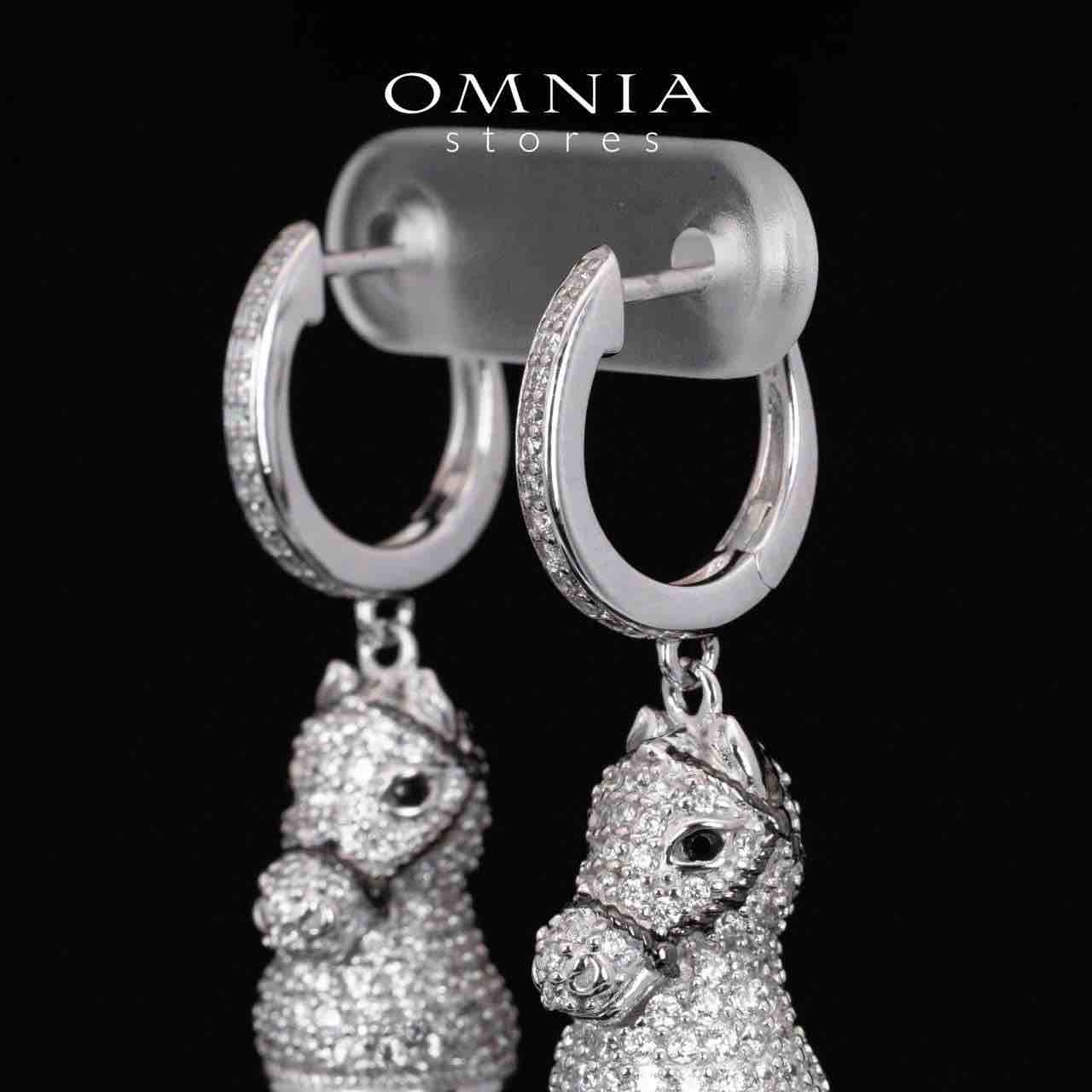 Omnia Vania White Horse Design Long Chain Necklace & Drop Earrings Set in 925 Silver With High Quality Simulated Diamonds - Image 8
