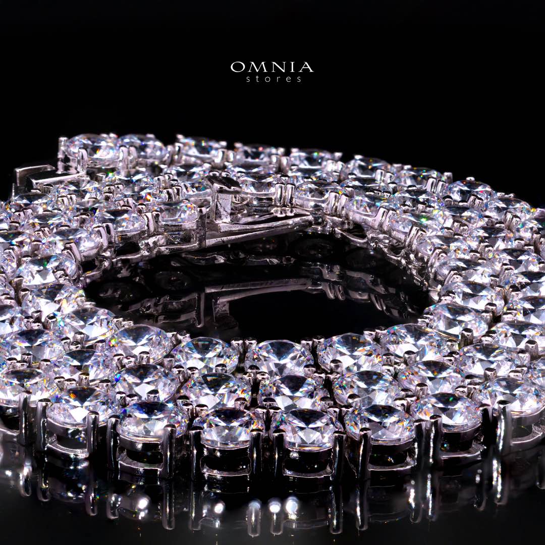 Sanira 5.0mm White Simulated Diamonds Tennis Necklace in 925 Silver - Image 3