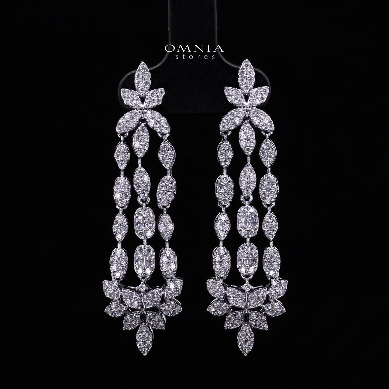 Emeny White Luxury Bridal Full Set in High Quality Rhodium Plated Zircon Stones - Image 3
