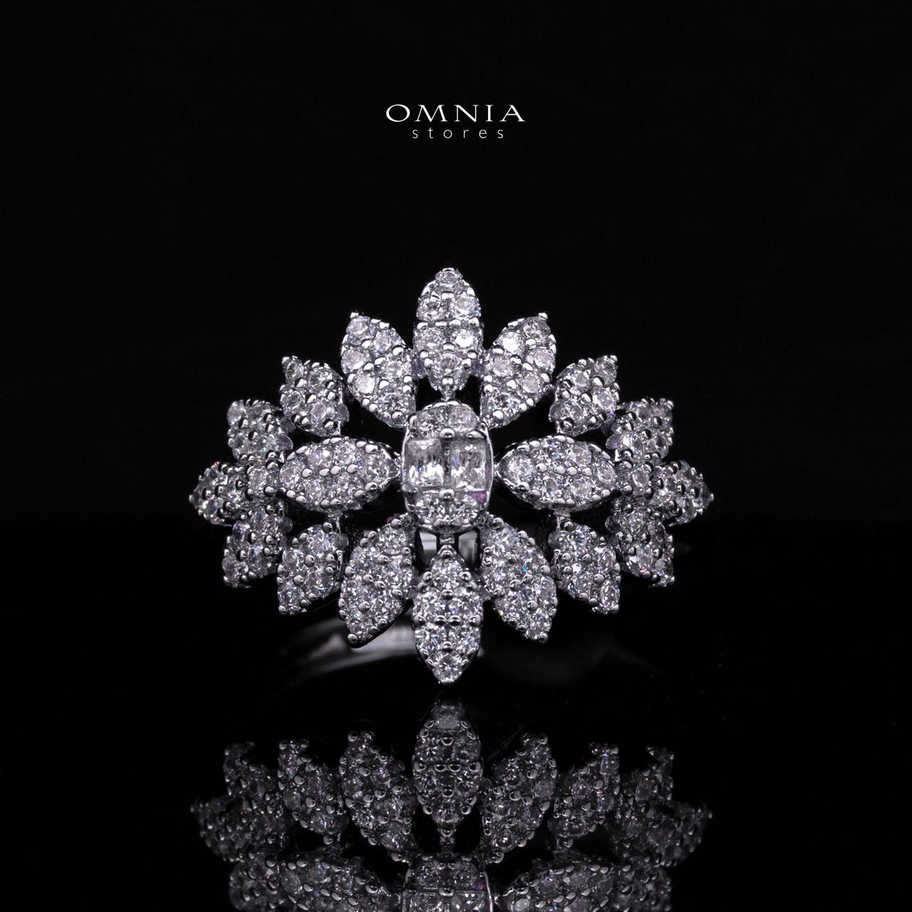 Emeny White Luxury Bridal Full Set in High Quality Rhodium Plated Zircon Stones - Image 4