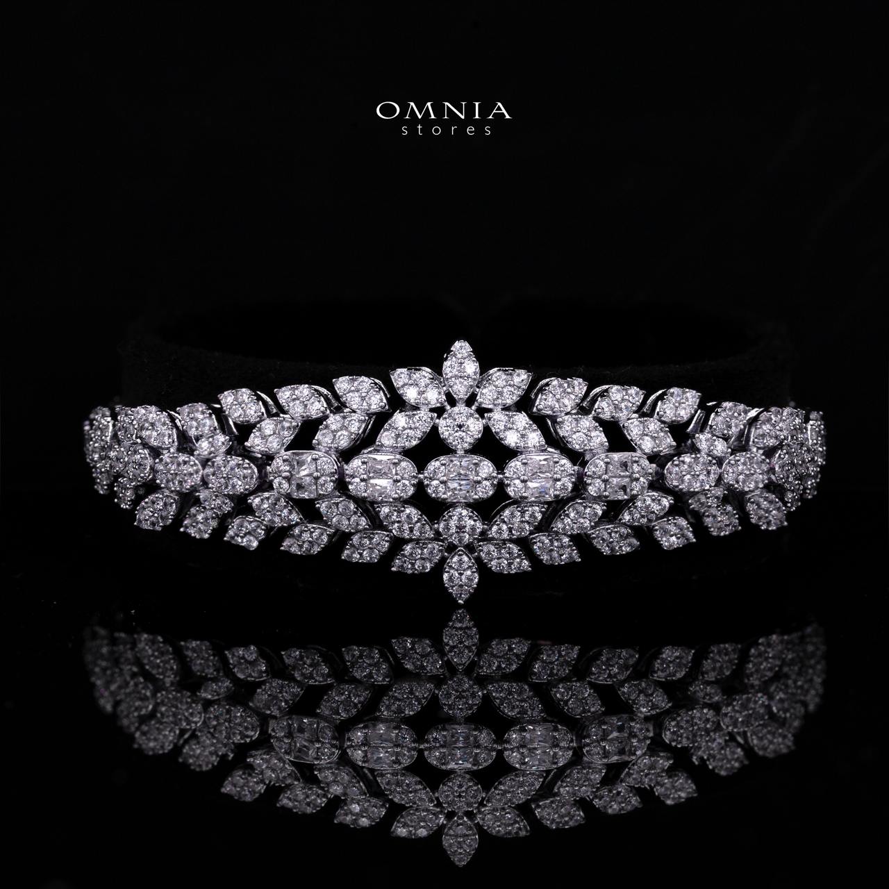 Emeny White Luxury Bridal Full Set in High Quality Rhodium Plated Zircon Stones - Image 5
