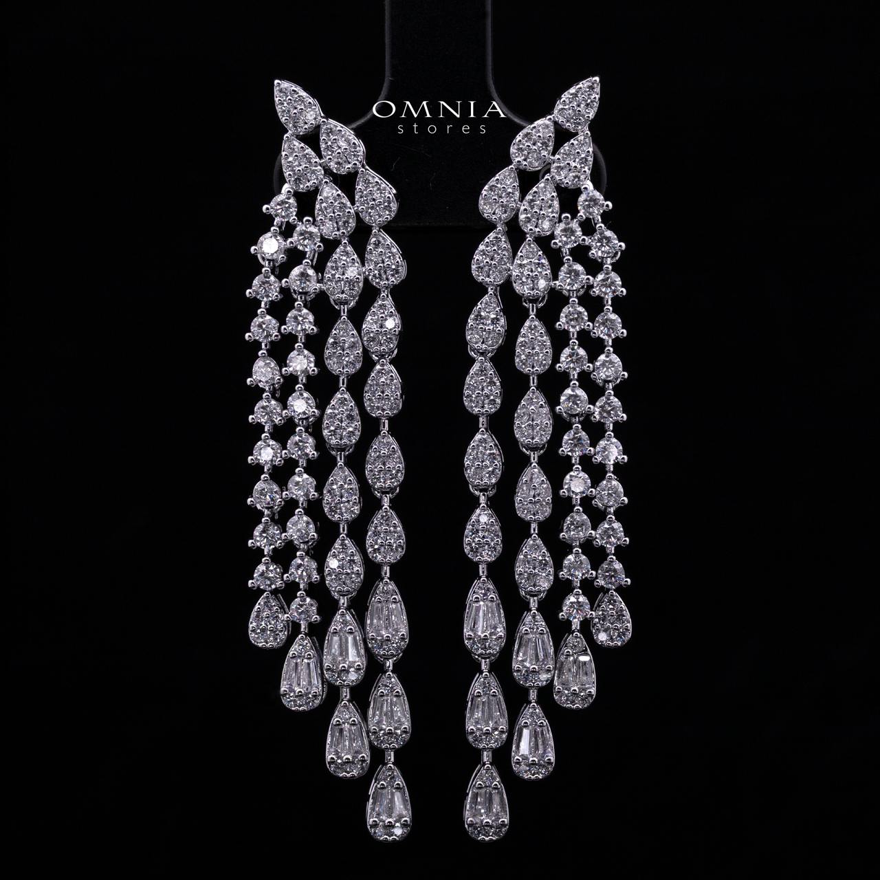 Fidha White Luxury Bridal Full Set in High Quality Rhodium Plated Zircon Stones - Image 4