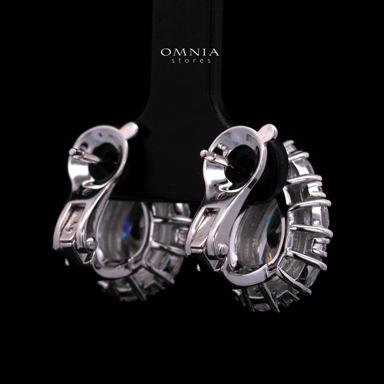 Sireesha Elegant Silver Cluster Clip-On Earrings in 925 Sterling Silver with Premium Cubic Zirconia - Image 3