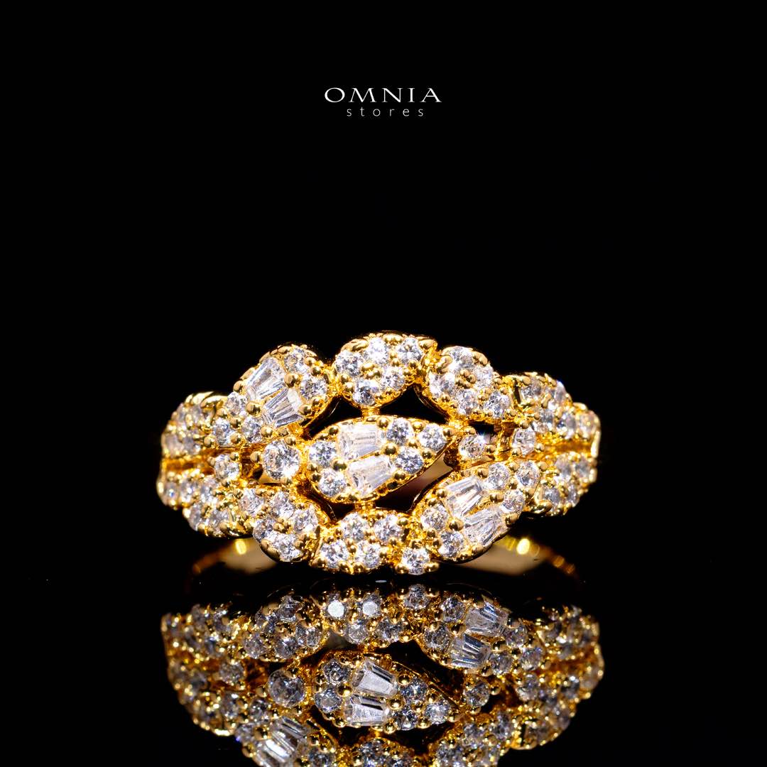 Alina Gold Bridal Full Set in High Quality Zircon Stone Rhodium Plated(15 size only available in ksa ) - Image 4